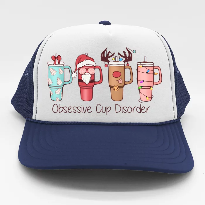 Obsessive Cup Disorder Cute Christmas Funny Trucker Hat