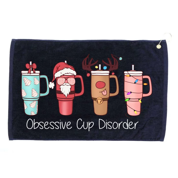 Obsessive Cup Disorder Cute Christmas Funny Grommeted Golf Towel