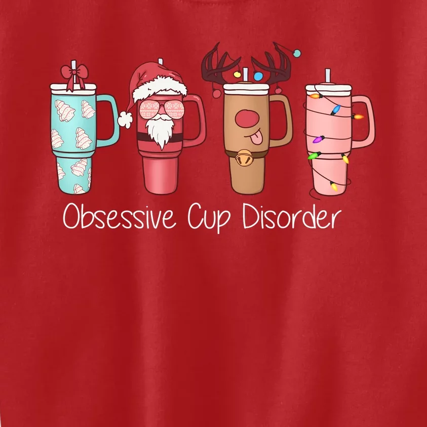 Obsessive Cup Disorder Cute Christmas Funny Kids Sweatshirt