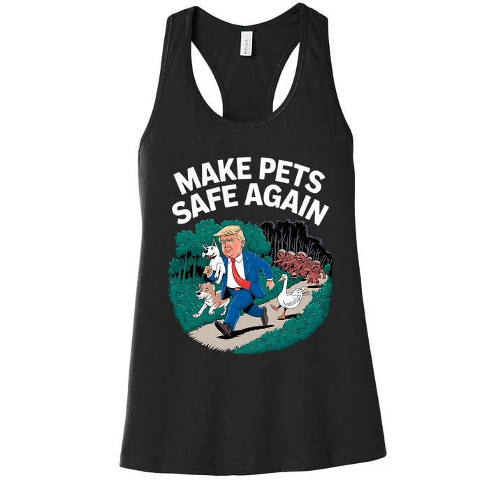 Ohio Cats Dogs Goose 2024 Debate Make Pets Safe Again Women's Racerback Tank