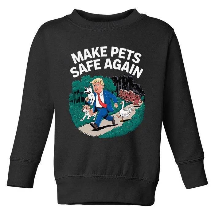 Ohio Cats Dogs Goose 2024 Debate Make Pets Safe Again Gift Toddler Sweatshirt