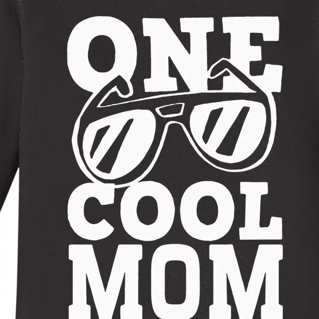 One Cool Dude 1st Birthday One Cool Mom Family Matching Baby Long Sleeve Bodysuit