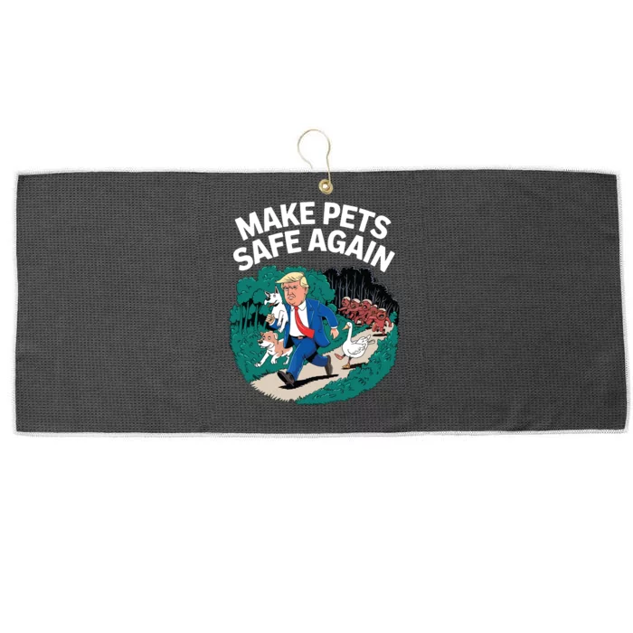 Ohio Cats Dogs Goose 2024 Debate Make Pets Safe Again Large Microfiber Waffle Golf Towel