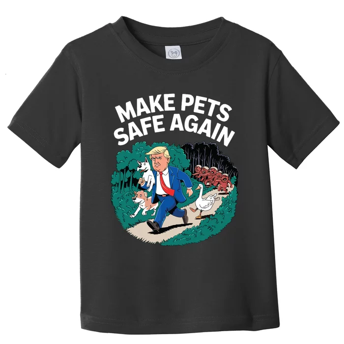 Ohio Cats Dogs Goose 2024 Debate Make Pets Safe Again Toddler T-Shirt