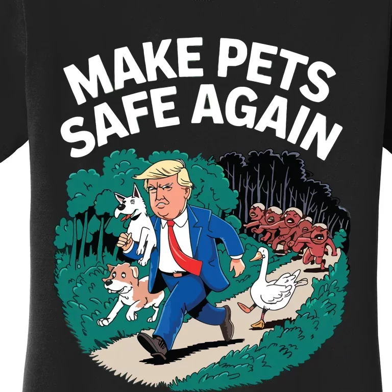 Ohio Cats Dogs Goose 2024 Debate Make Pets Safe Again Women's T-Shirt