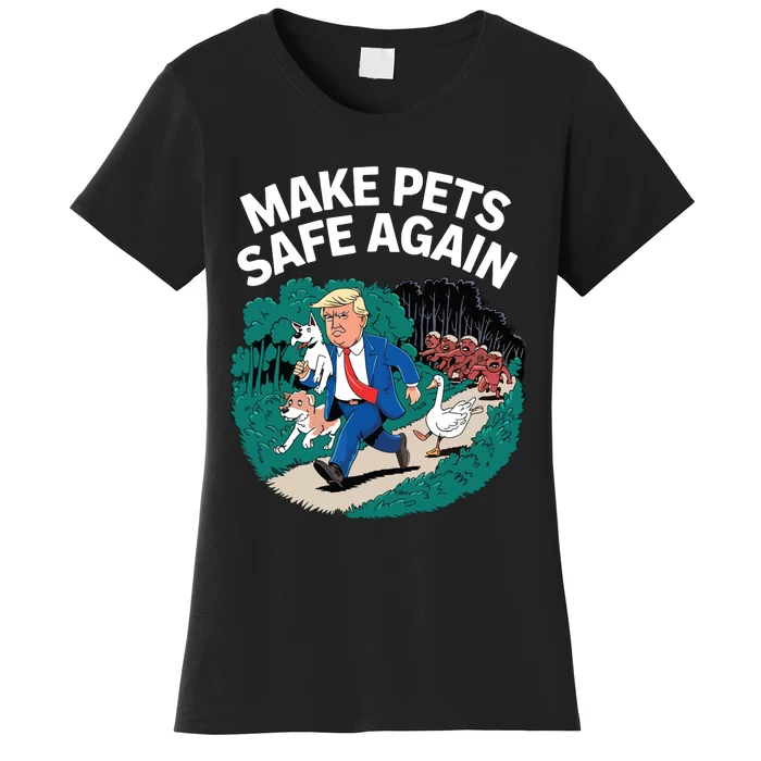 Ohio Cats Dogs Goose 2024 Debate Make Pets Safe Again Women's T-Shirt