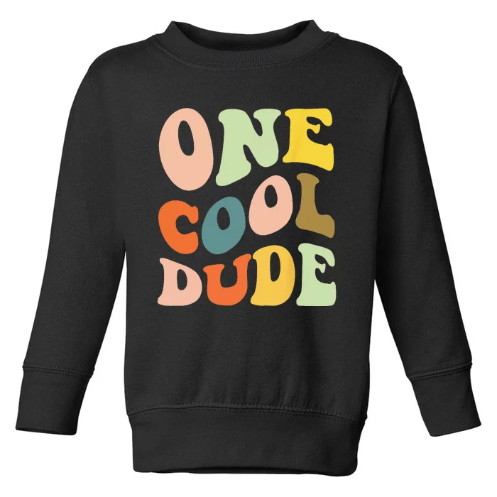 One Cool Dude 1st Birthday Toddler Sweatshirt