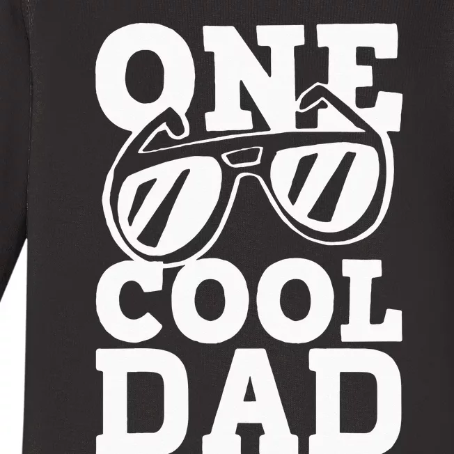 One Cool Dude 1st Birthday One Cool Dad Family Matching Baby Long Sleeve Bodysuit