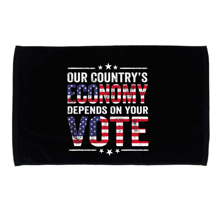 Our Country’S Economy Depends On Your Vote Microfiber Hand Towel