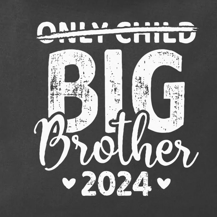 Only Child Expiring 24 For New Big Brother Or Sister Zip Tote Bag