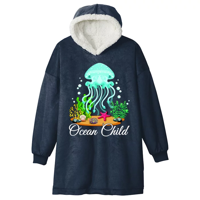 Ocean Child Hooded Wearable Blanket