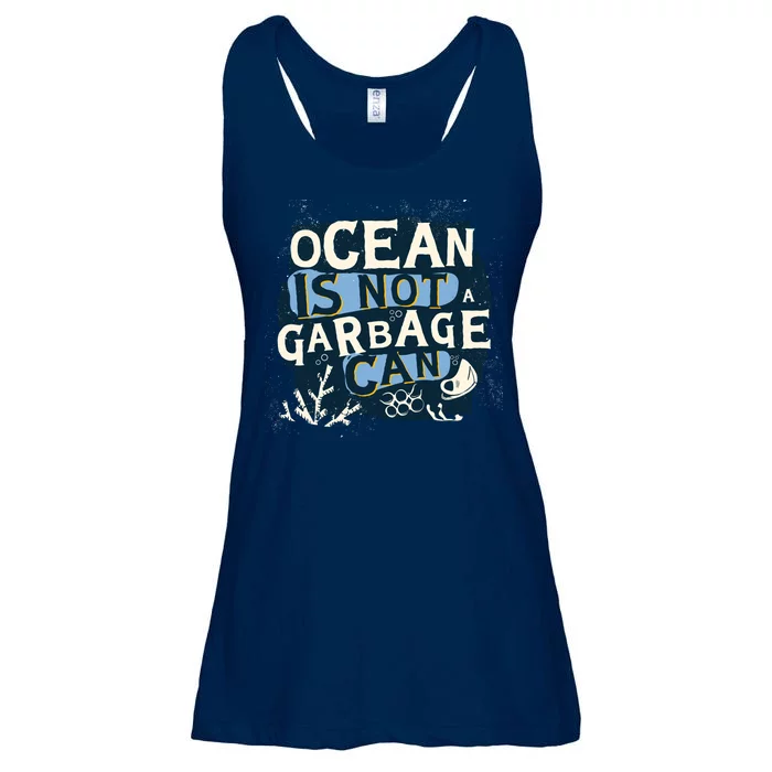 Ocean Is Not A Garbage Can Ladies Essential Flowy Tank