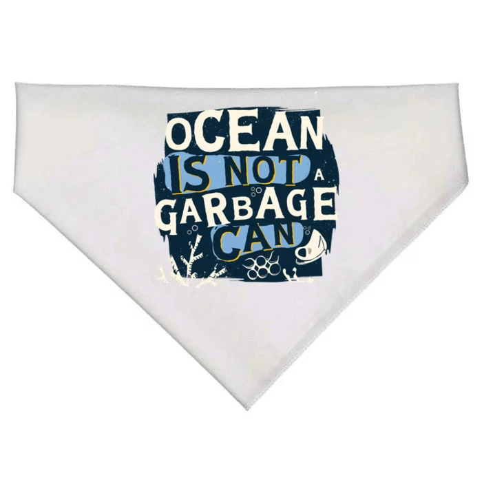 Ocean Is Not A Garbage Can USA-Made Doggie Bandana