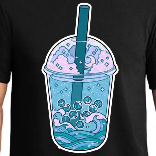 Ocean Waves Boba Tea Pajama Set