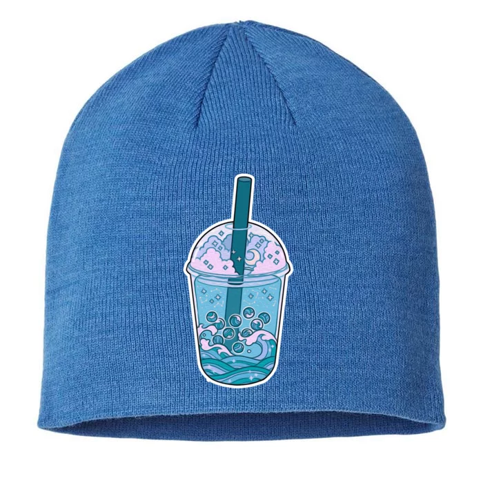 Ocean Waves Boba Tea 8 1/2in Sustainable Knit Beanie