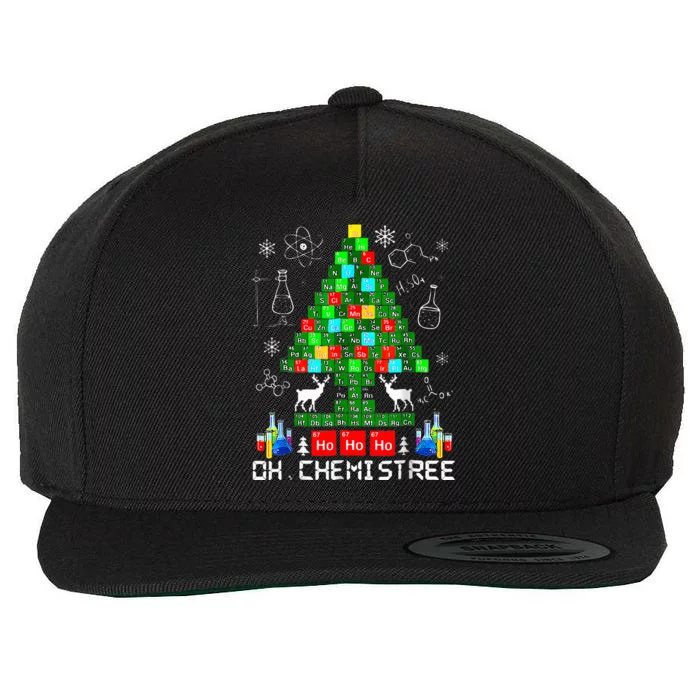 Oh Chemistree Funny Science Christmas Tree Chemistry Chemist Wool Snapback Cap