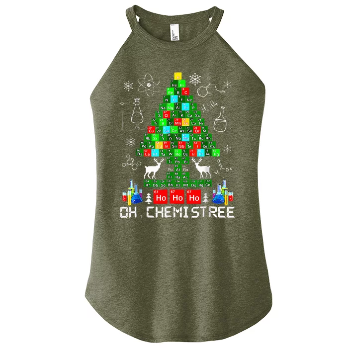 Oh Chemistree Funny Science Christmas Tree Chemistry Chemist Women’s Perfect Tri Rocker Tank