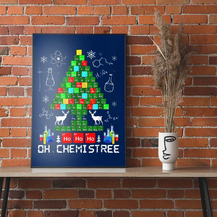 Oh Chemistree Funny Science Christmas Tree Chemistry Chemist Poster