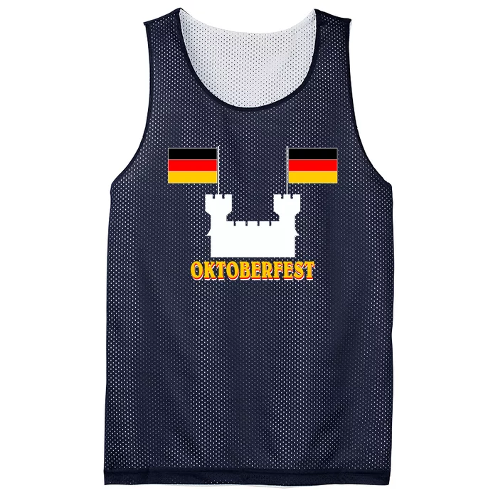 Oktoberfest Castle Flag Mesh Reversible Basketball Jersey Tank