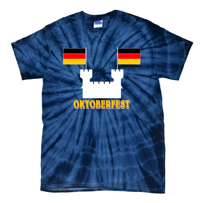 Oktoberfest Castle Flag Tie-Dye T-Shirt