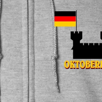 Oktoberfest Castle Flag Full Zip Hoodie