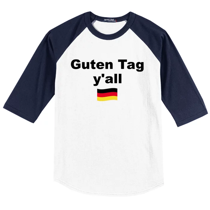 Oktoberfest | Guten Tag yall | Funny Outfit Germany Flag Baseball Sleeve Shirt