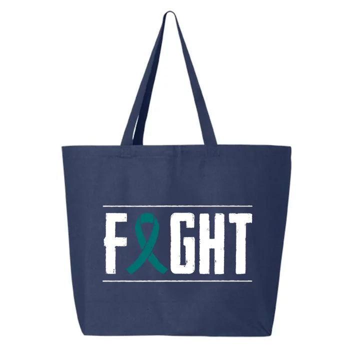 Ovarian Cancer Fight Cancer Ribbon Meaningful Gift 25L Jumbo Tote