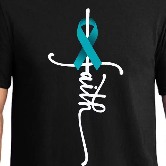 Ovarian Cancer Faith Ovarian Cancer Awareness Support Pajama Set