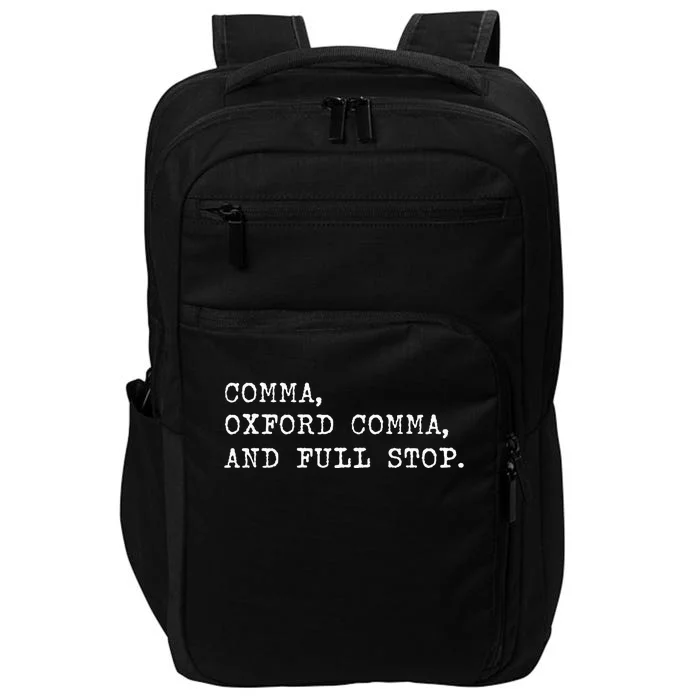 O.X.F.O.R.D C.O.M.M.A. For Grammar Students And Teachers. Impact Tech Backpack