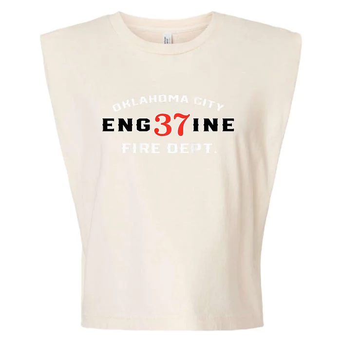 Oklahoma City Fire Dept Engine 37 Garment-Dyed Women's Muscle Tee