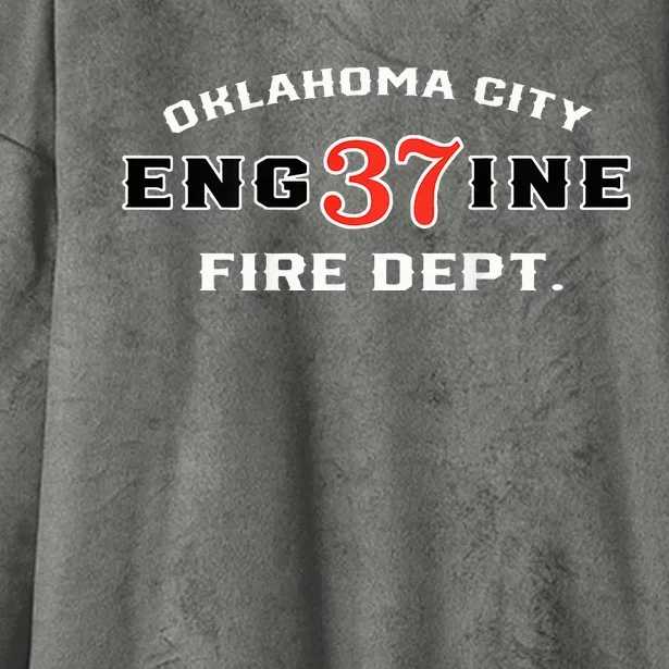 Oklahoma City Fire Dept Engine 37 Hooded Wearable Blanket