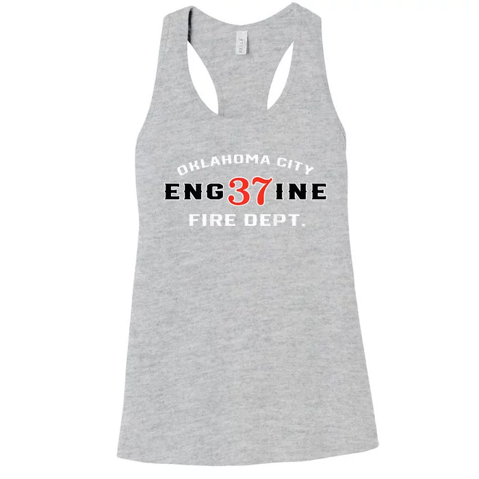 Oklahoma City Fire Dept Engine 37 Women's Racerback Tank