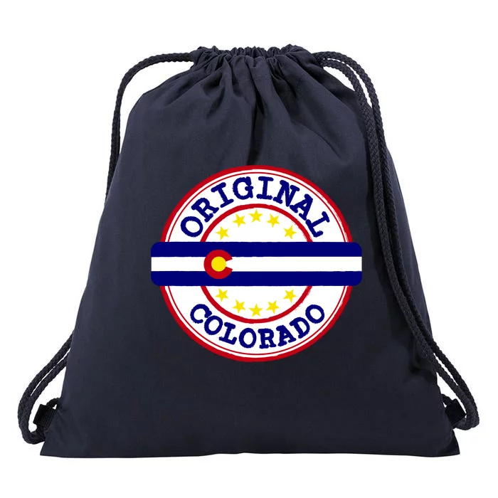 Original Colorado Flag Logo Drawstring Bag