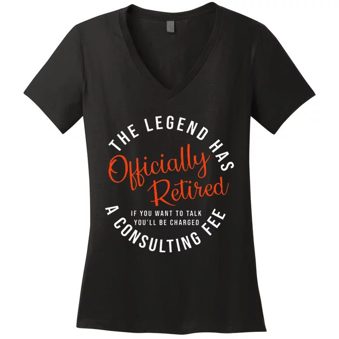 OfficiallyRetired Consulting Fee Retirement plan Women's V-Neck T-Shirt