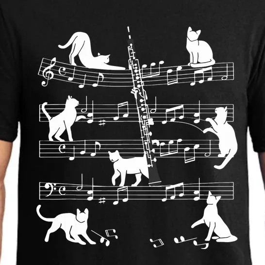 Oboist Cats For Cat Loving Oboe Player Pajama Set