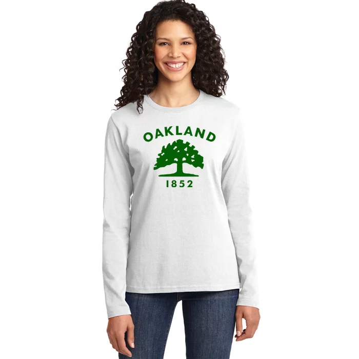 Oakland City Flag State Of California The Bay Area Town Ladies Long Sleeve Shirt