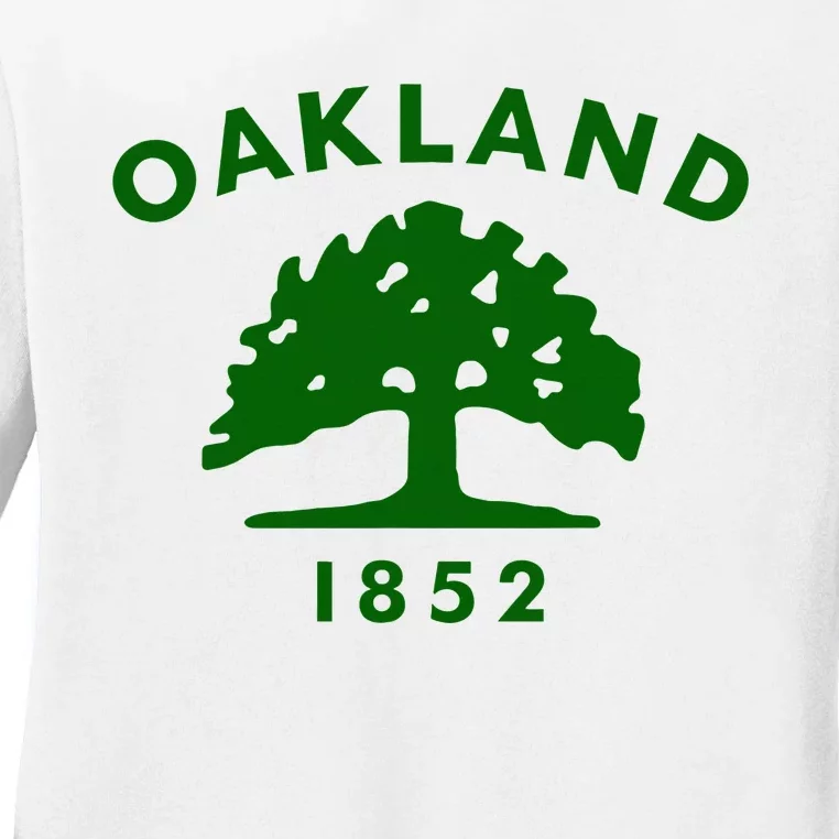 Oakland City Flag State Of California The Bay Area Town Ladies Long Sleeve Shirt