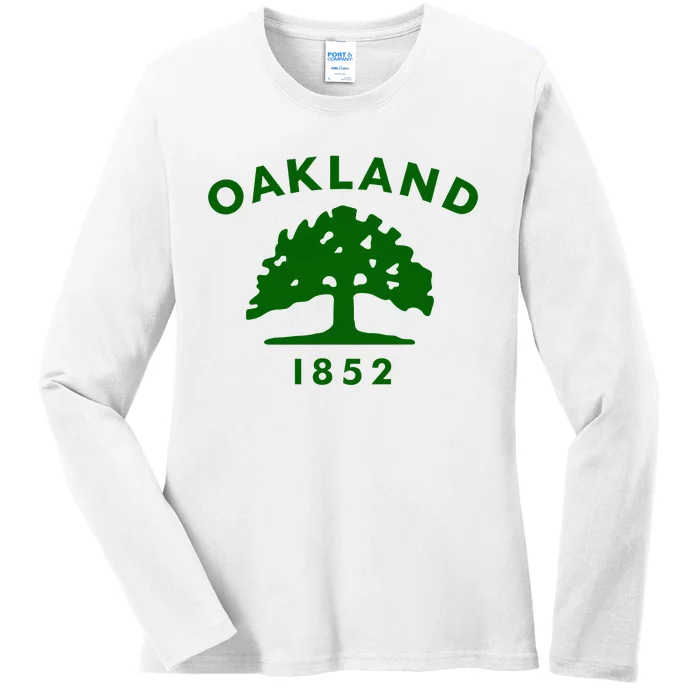 Oakland City Flag State Of California The Bay Area Town Ladies Long Sleeve Shirt