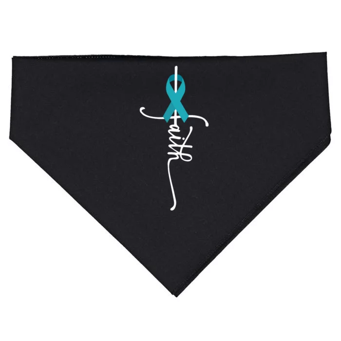 Ovarian Cancer Faith Ovarian Cancer Awareness USA-Made Doggie Bandana