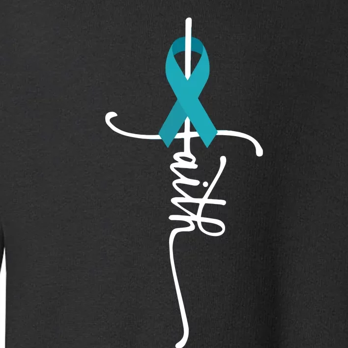 Ovarian Cancer Faith Ovarian Cancer Awareness Toddler Sweatshirt