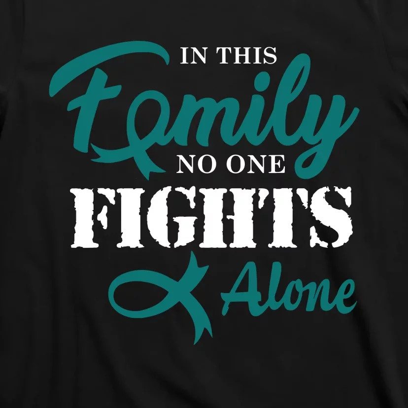 Ovarian Cancer Fight Cancer Ribbon T-Shirt