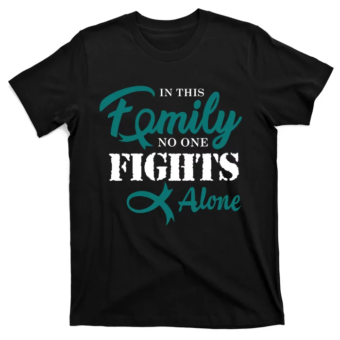 Ovarian Cancer Fight Cancer Ribbon T-Shirt