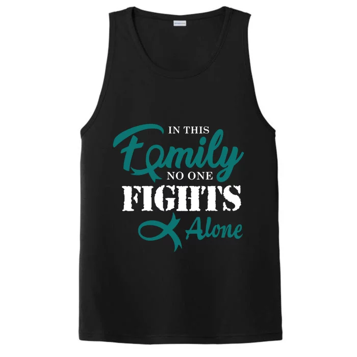 Ovarian Cancer Fight Cancer Ribbon Performance Tank