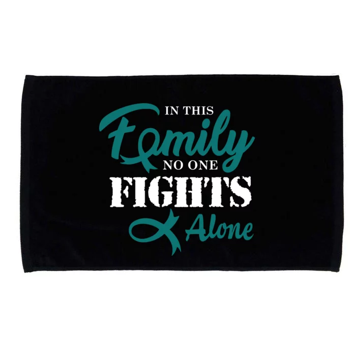 Ovarian Cancer Fight Cancer Ribbon Microfiber Hand Towel