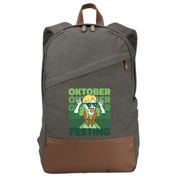 Oktoberfest Celebration Festive German Cotton Canvas Backpack