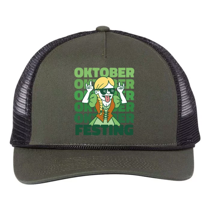 Oktoberfest Celebration Festive German Retro Rope Trucker Hat Cap