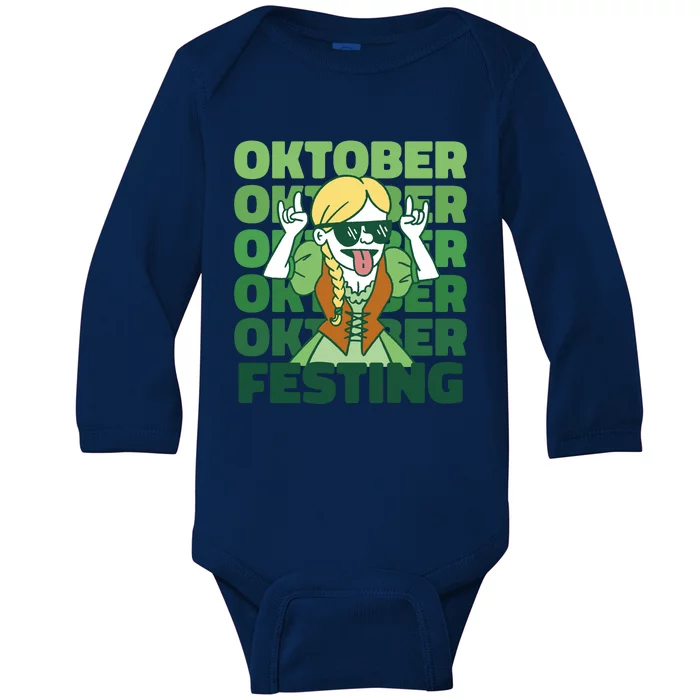 Oktoberfest Celebration Festive German Baby Long Sleeve Bodysuit