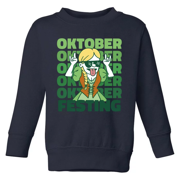 Oktoberfest Celebration Festive German Toddler Sweatshirt