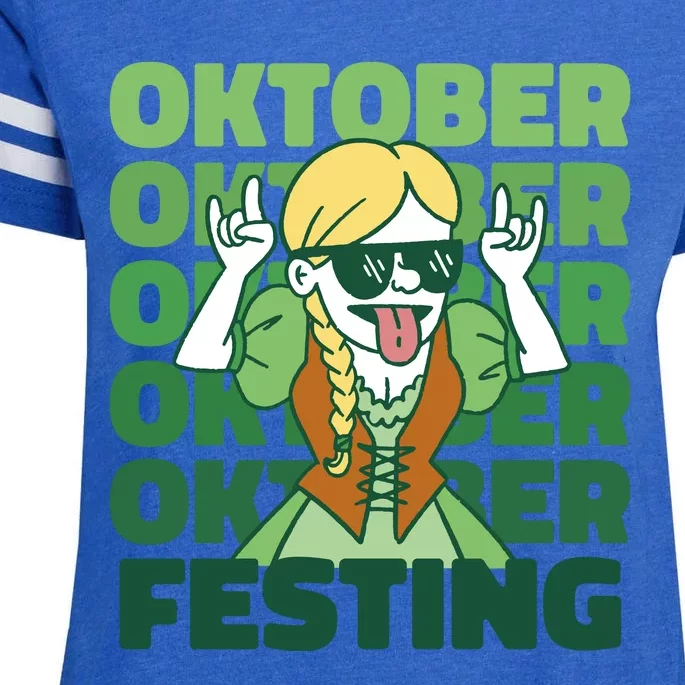 Oktoberfest Celebration Festive German Enza Ladies Jersey Football T-Shirt