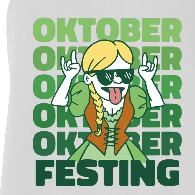 Oktoberfest Celebration Festive German Women's Racerback Tank